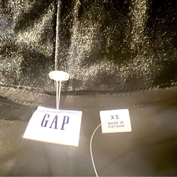 NWT! GAP Velvet Classic Midi Slip Dress size XS in black - Picture 8 of 10